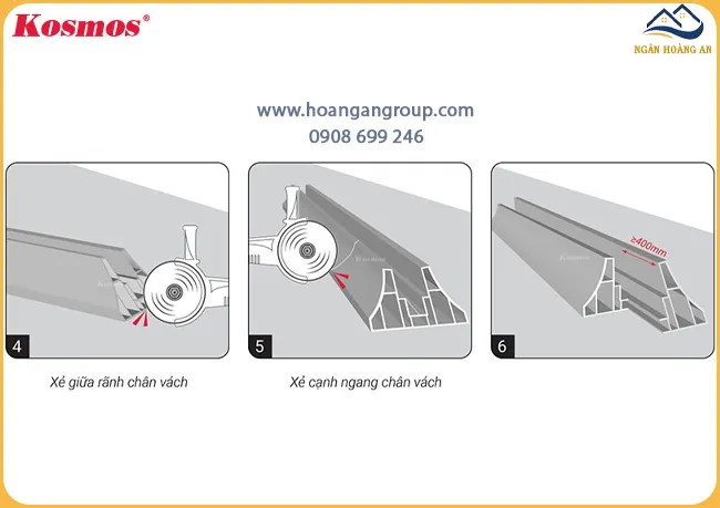 Xẻ Đôi Giữa Rãnh Chân Vách Ngăn Xẻ Đôi Giữa Rãnh Chân Vách Ngăn