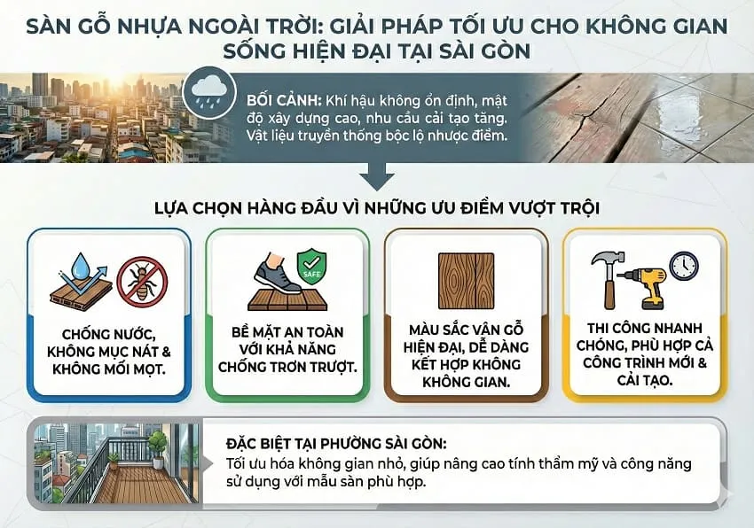 Xu Hướng Sử Dụng Sàn Gỗ Nhựa Ngoài Trời Tại Khu Vực Trung Tâm TPHCM Xu Hướng Sử Dụng Sàn Gỗ Nhựa Ngoài Trời Tại Khu Vực Trung Tâm TPHCM