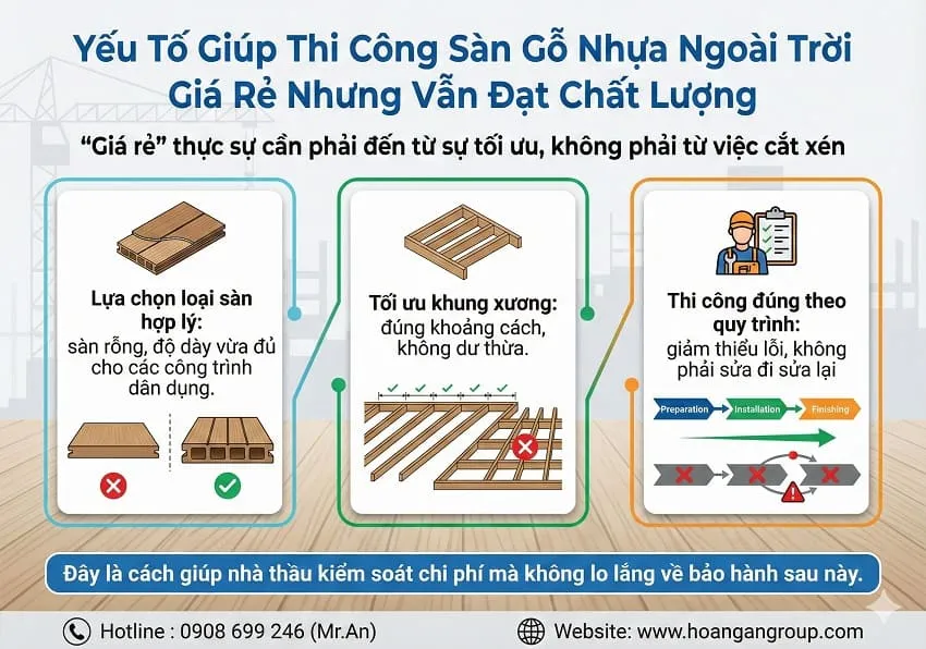 Yếu Tố Giúp Thi Công Sàn Gỗ Nhựa Ngoài Trời Giá Rẻ Nhưng Vẫn Đạt Chất Lượng Yếu Tố Giúp Thi Công Sàn Gỗ Nhựa Ngoài Trời Giá Rẻ Nhưng Vẫn Đạt Chất Lượng